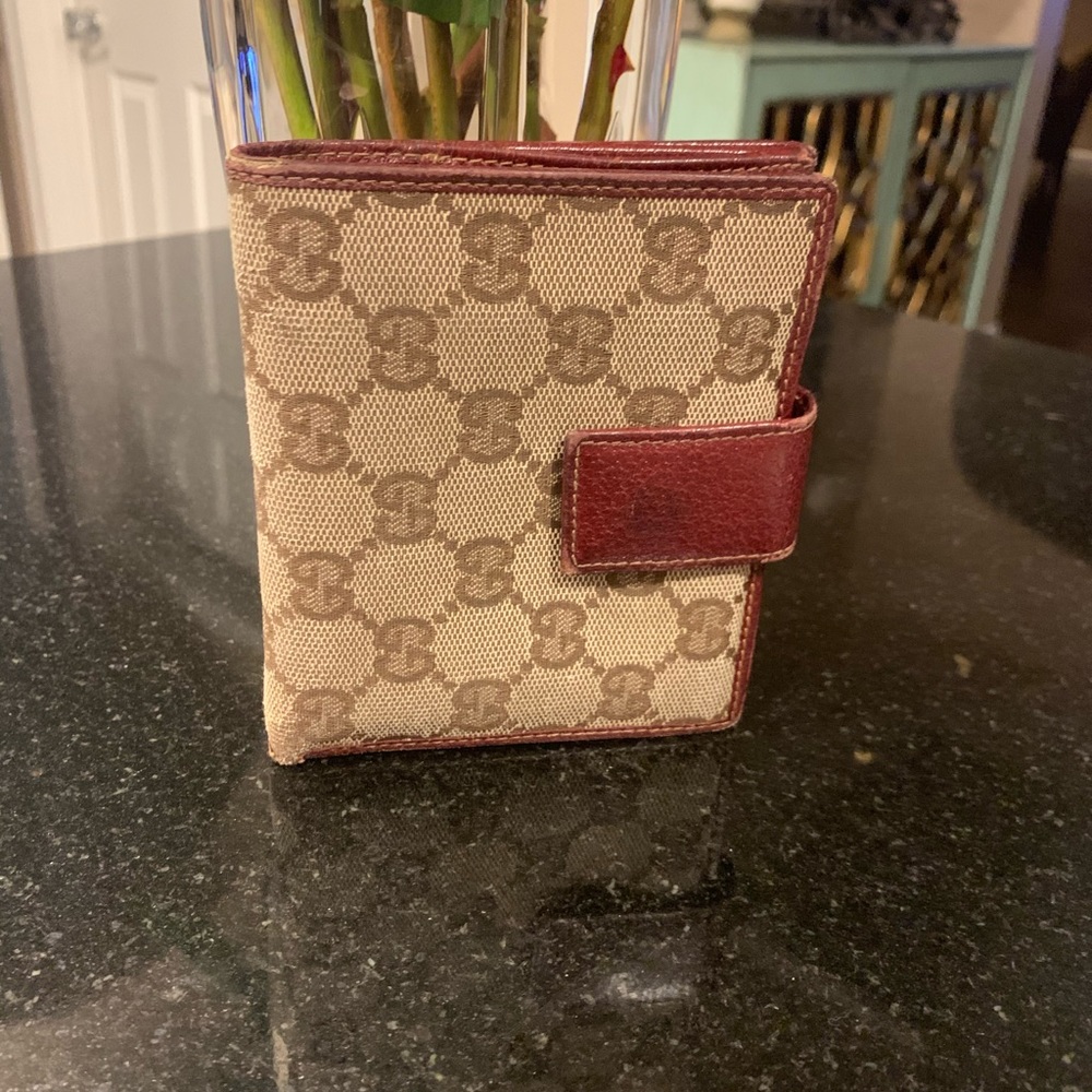 Gucci Canvas Monogram Compact Wallet